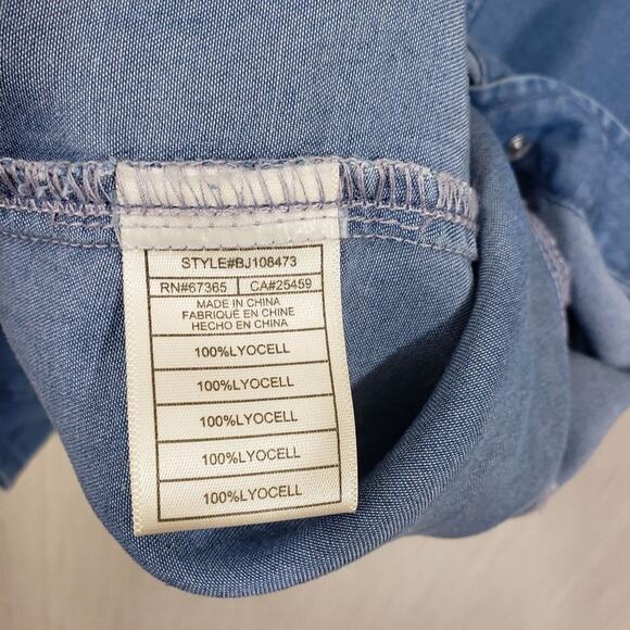 BB Dakota NWT button front jumper bustier style chambray dress woman's size 6 - Picture 8 of 10